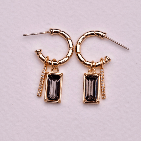 Zafino  Clare Earring | Smokey available at Rose St Trading Co