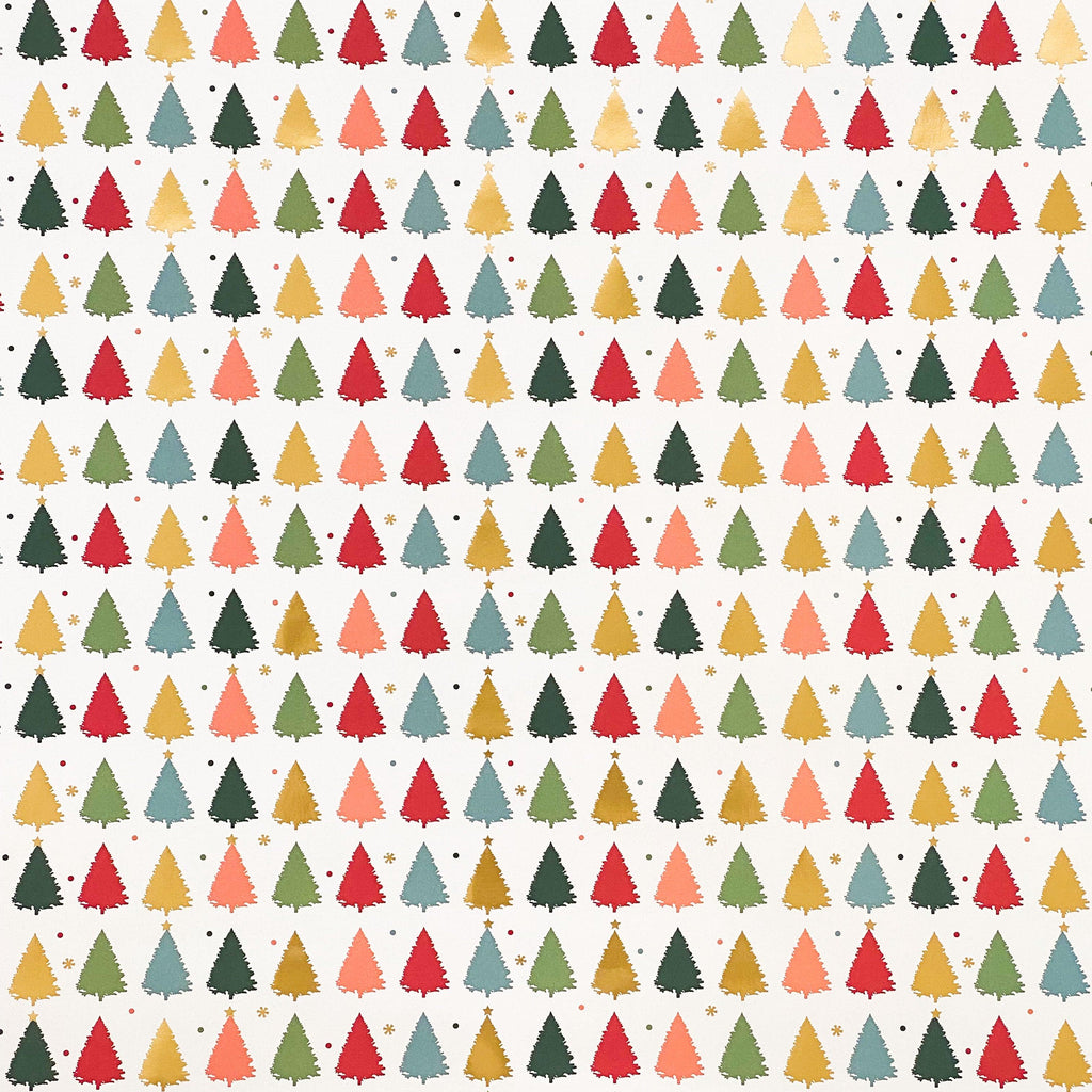 Caspari  Come & Gather Trees Wrapping Paper Sheet available at Rose St Trading Co