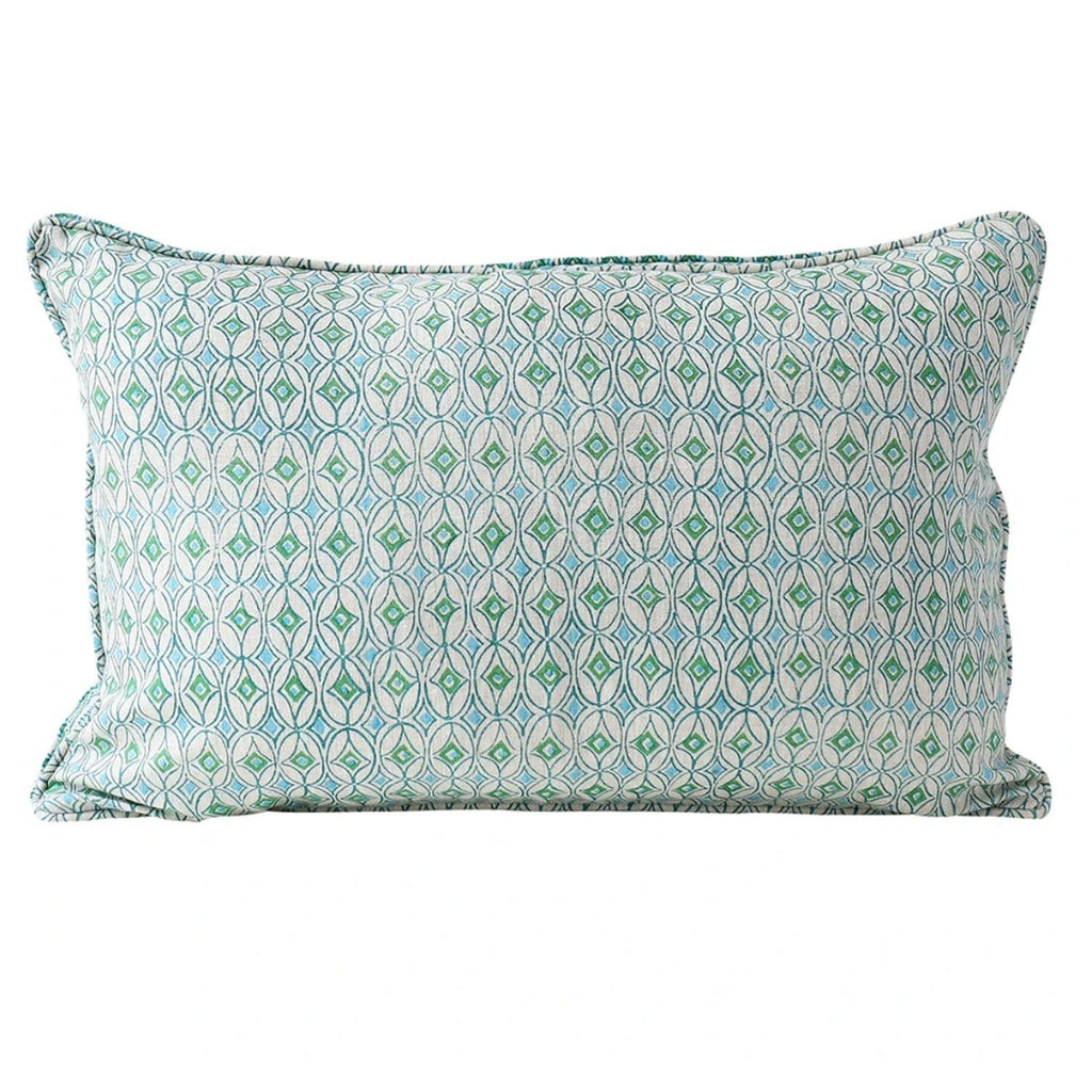 Walter G  Condesa Emerald Linen Cushion | 35 x 55cm available at Rose St Trading Co