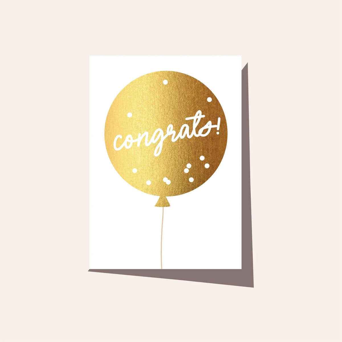 ️ Shop Congrats Gold Balloon Card by Elm Paper – Rose St Trading Co