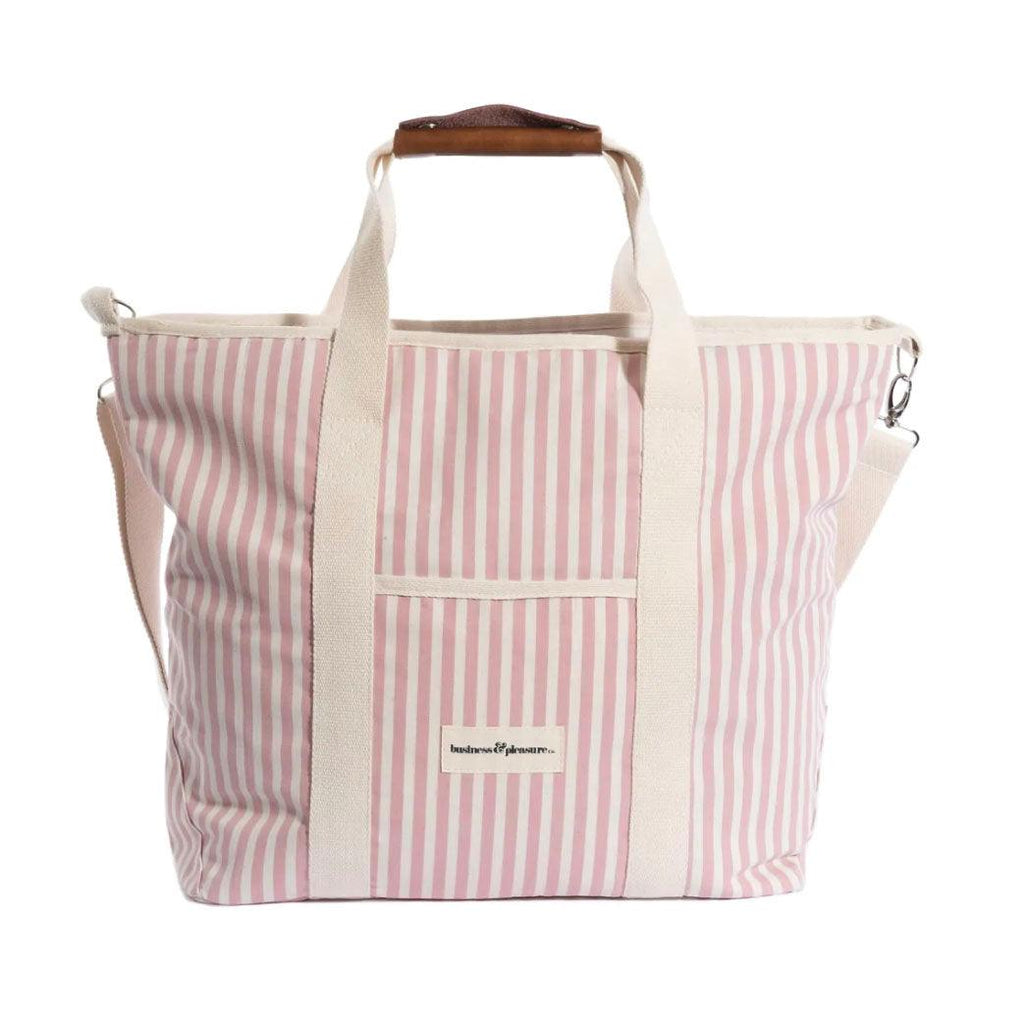 Business & Pleasure Co.  Cooler Tote | Lauren's Pink Stripe available at Rose St Trading Co