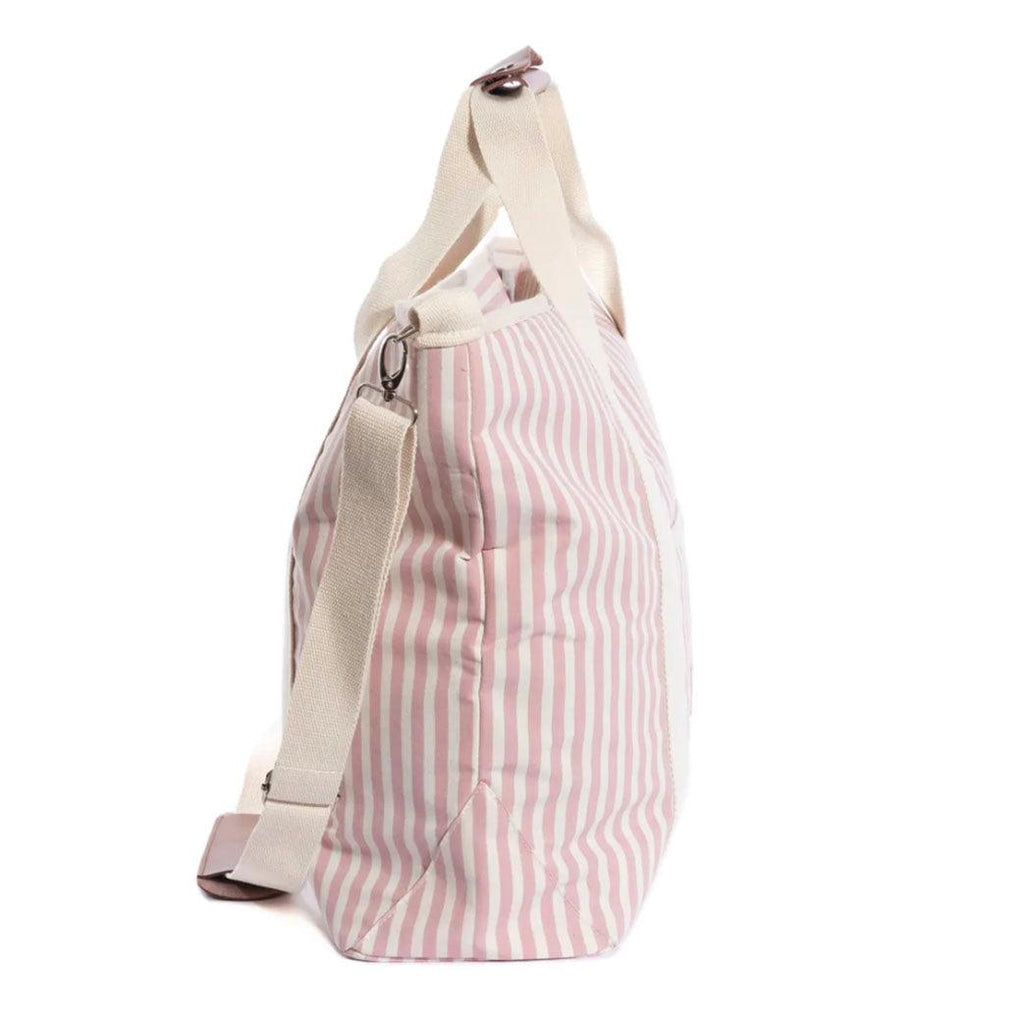 Business & Pleasure Co.  Cooler Tote | Lauren's Pink Stripe available at Rose St Trading Co