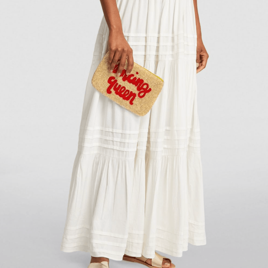 Dancing Queen Beaded Bag | Gold with Red - Rose St Trading Co