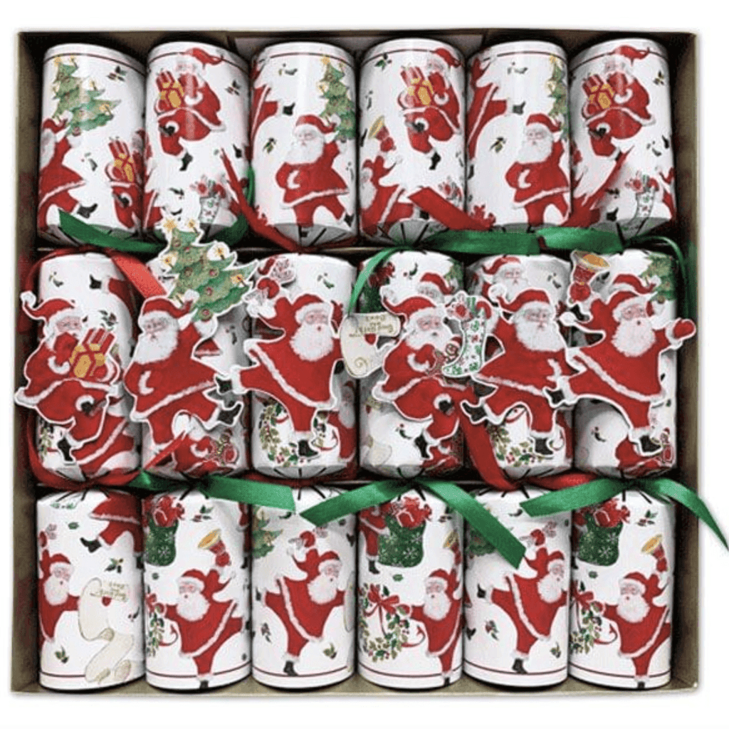 Caspari  Dancing Santas Bonbons | Box 6 available at Rose St Trading Co