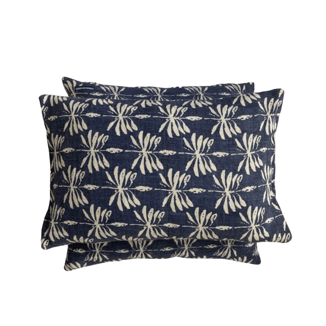 RSTC  Datepalm Cushion |Blue available at Rose St Trading Co