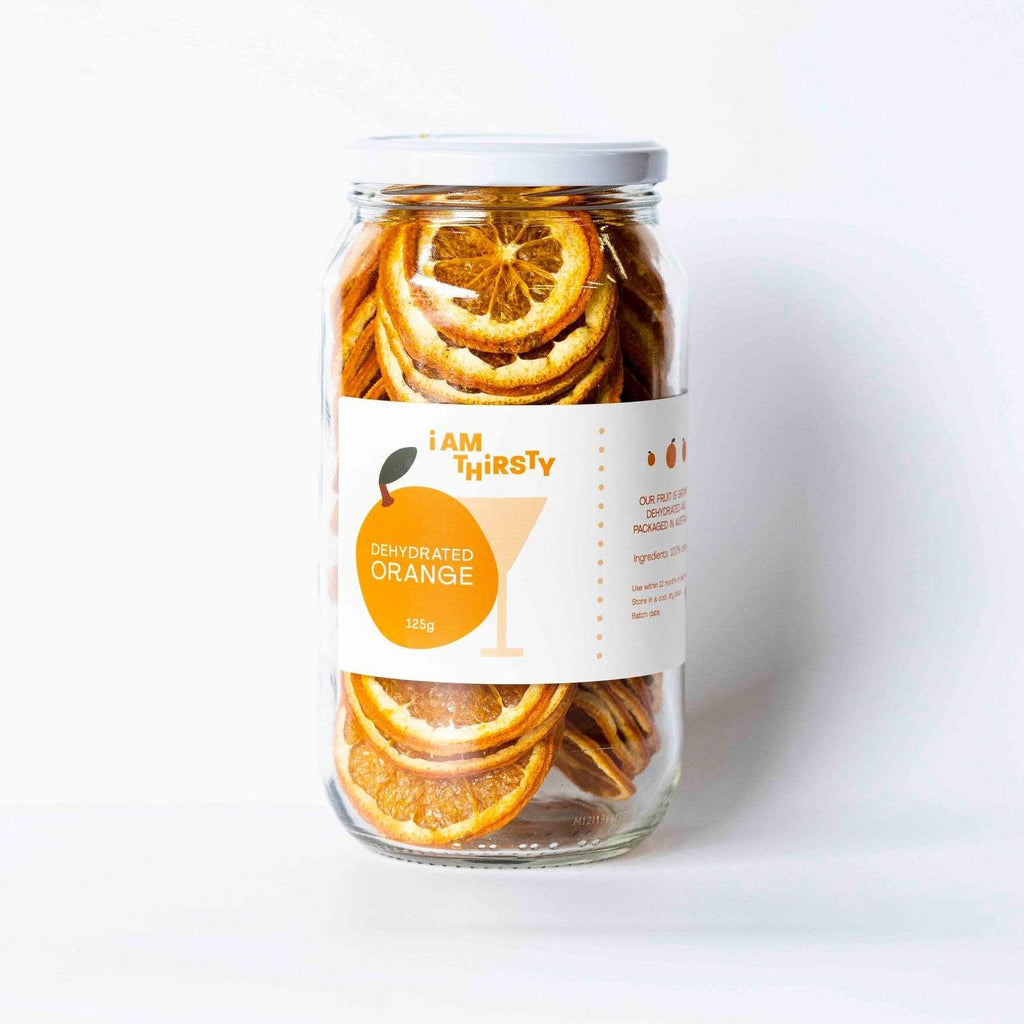 I AM THIRSTY  Dehydrated Oranges available at Rose St Trading Co