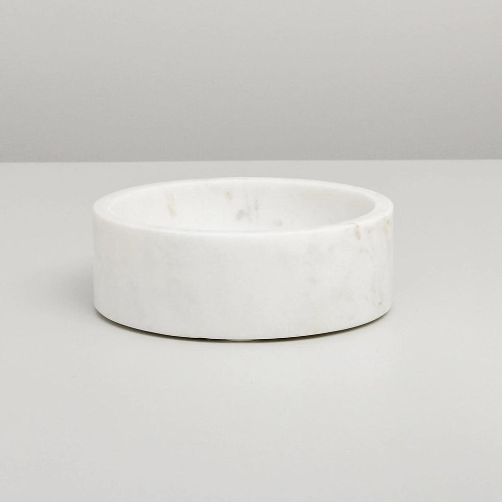 RSTC  Divine Marble Serving Bowl | White available at Rose St Trading Co