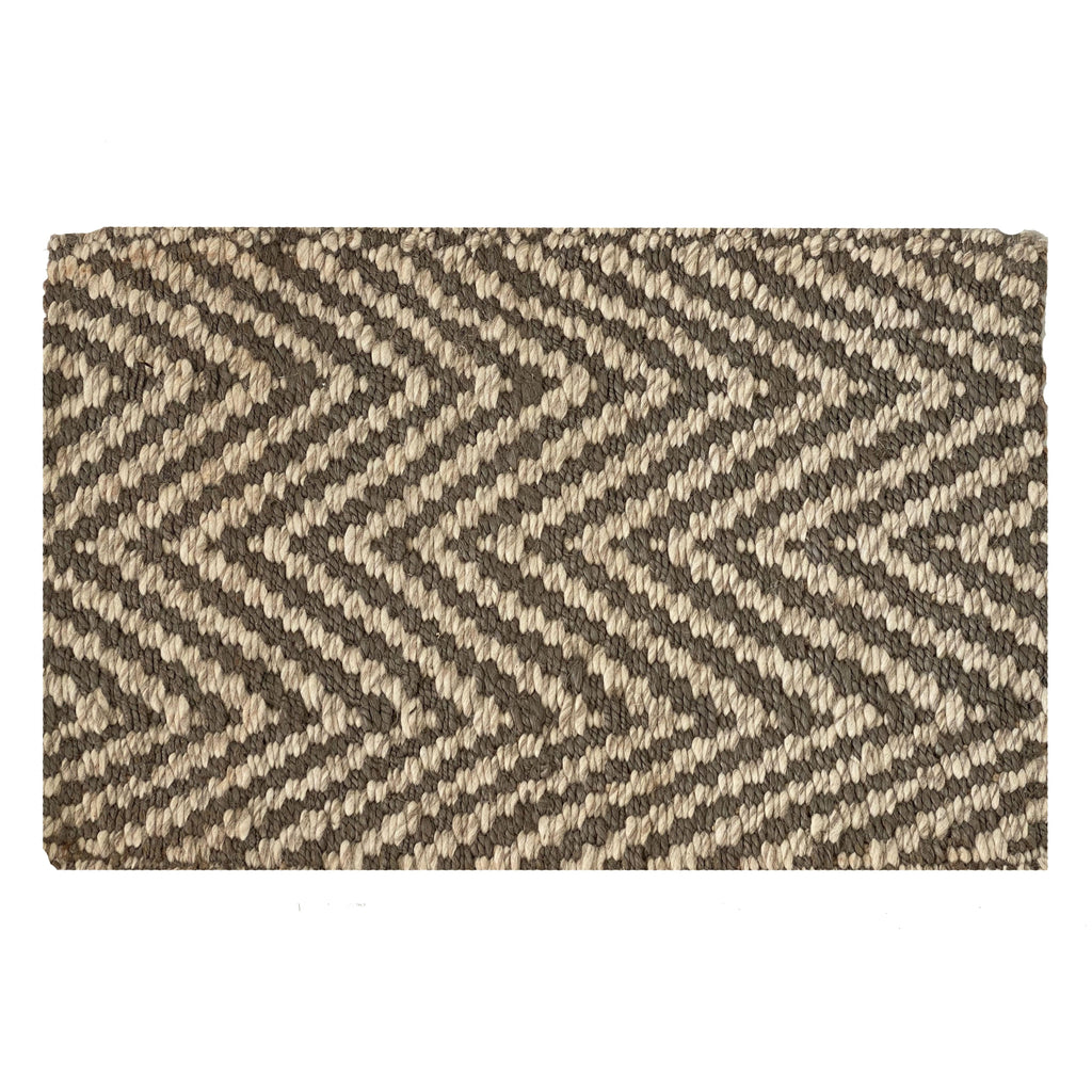 Doormat Designs  Doormat - Grey Jute/Cream Wool available at Rose St Trading Co