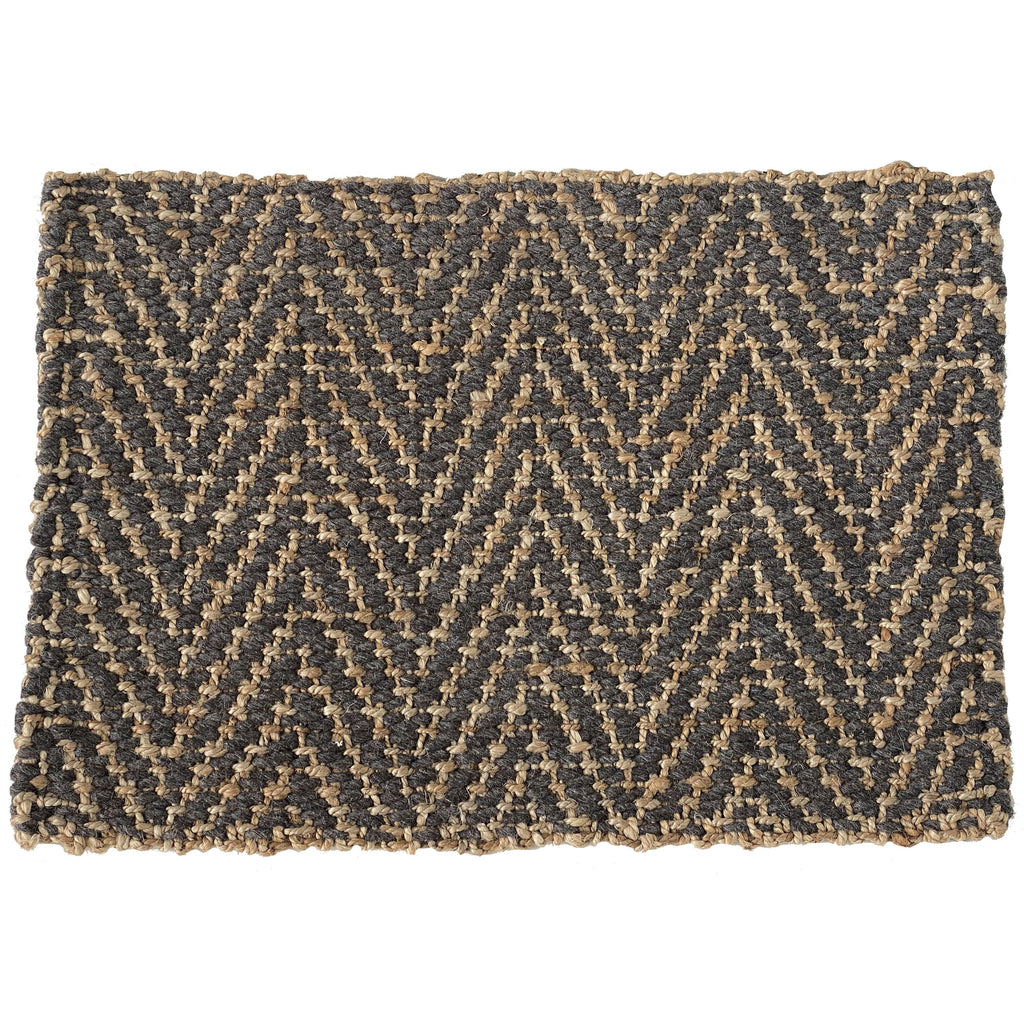 Doormat Designs  Doormat | Natural Jute + Charcoal Wool available at Rose St Trading Co