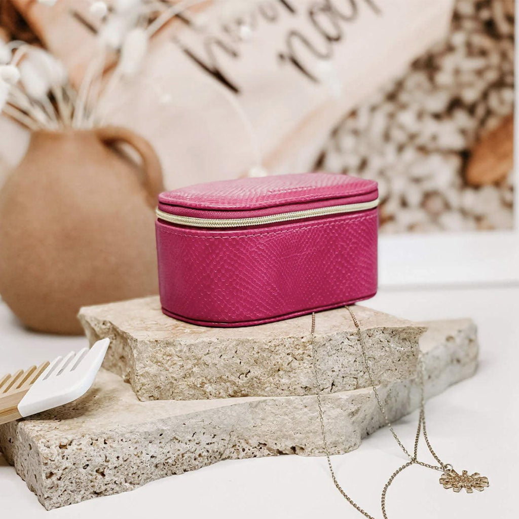 Louenhide  Ellie Jewellery Box | Lizard Fuschia available at Rose St Trading Co