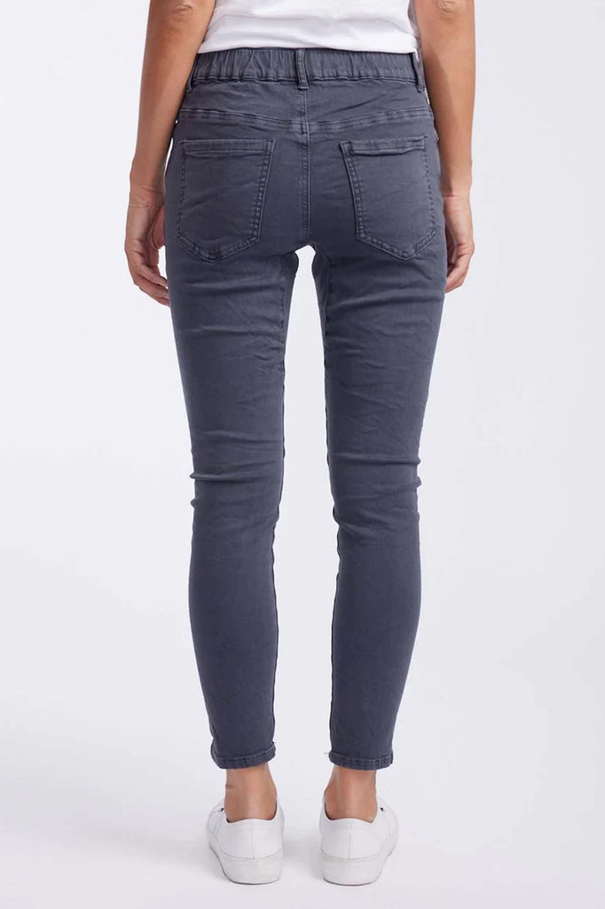 Emma Coloured Jean | Coal by Italian Star in stock at Rose St Trading Co