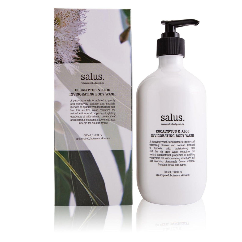 SALUS  Eucalyptus Aloe Invigorating Body Wash available at Rose St Trading Co