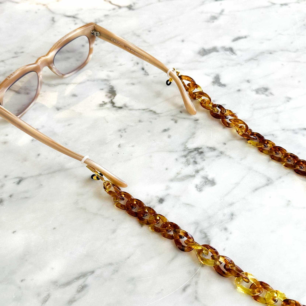 RSTC  Eyewear Chain | Tortoise Shell Chunky available at Rose St Trading Co