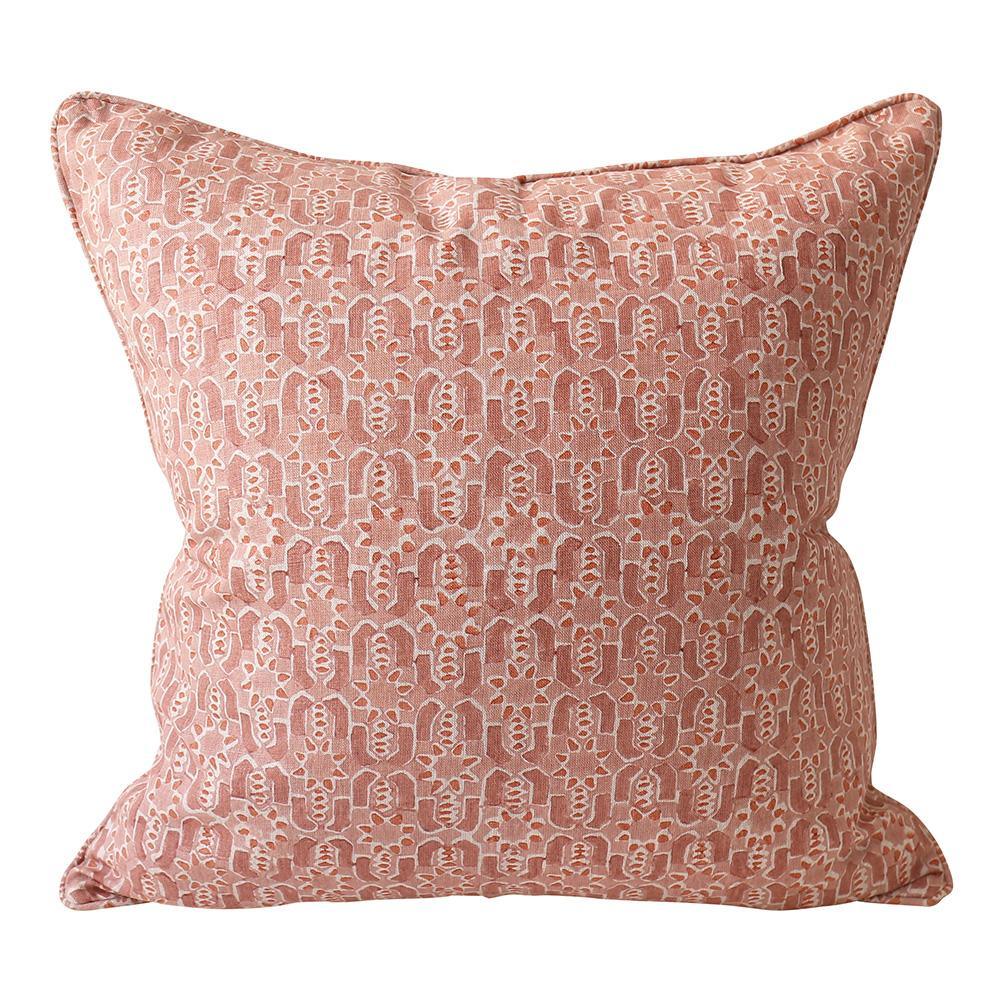 Walter G  Fez Guava Linen Cushion -50x50cm available at Rose St Trading Co