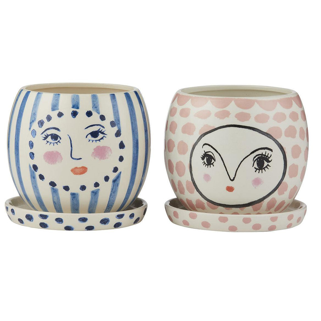 Rose St Trading Co  Fifi & Fran Face Pots available at Rose St Trading Co