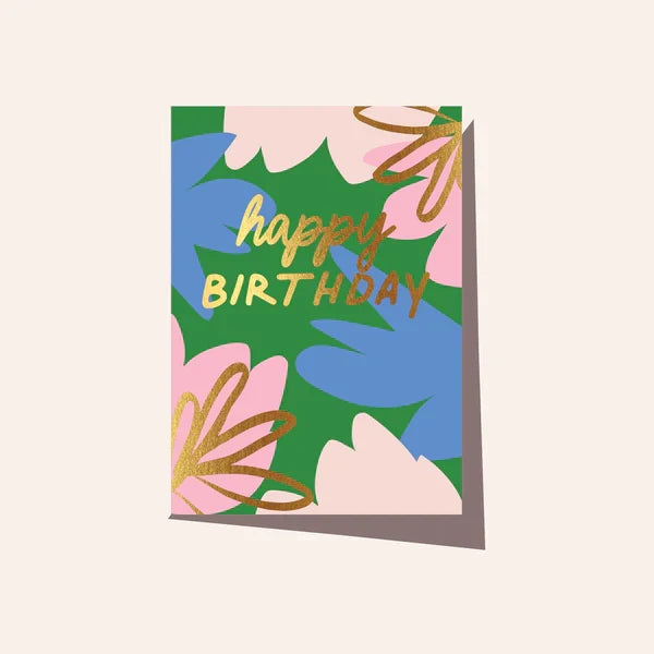 Elm Paper  Foliage Green Birthday Card available at Rose St Trading Co