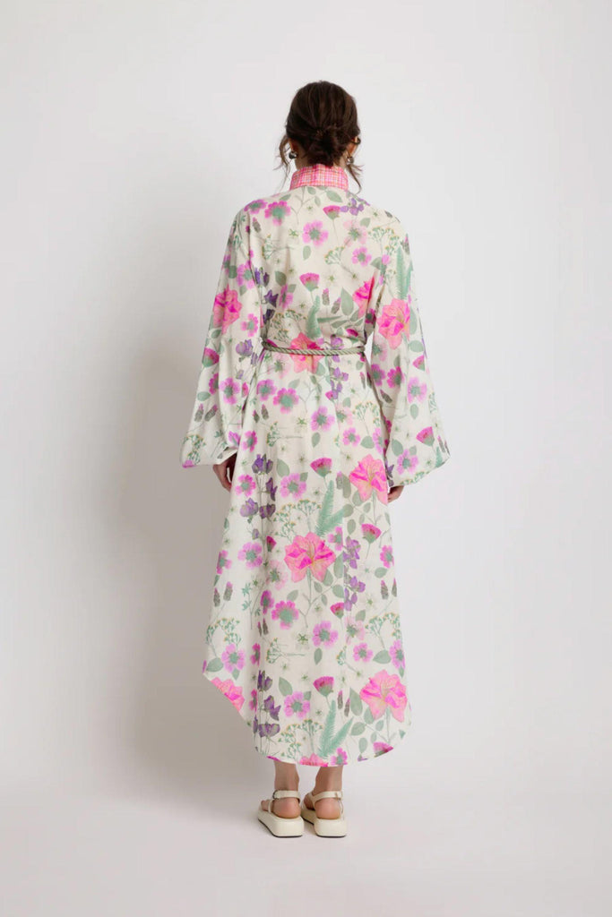 Foliage Shirt Dress | Pressed Flora by Sunset Lover in stock at Rose St Trading Co