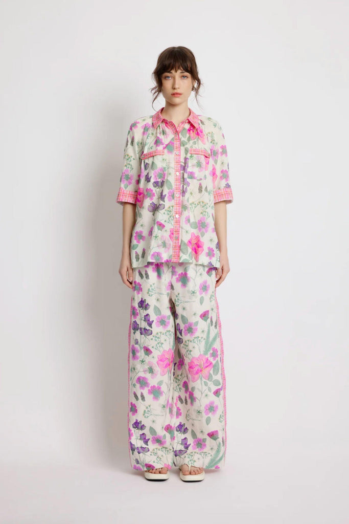 Foliage Shirt | Pressed Flora by Sunset Lover in stock at Rose St Trading Co
