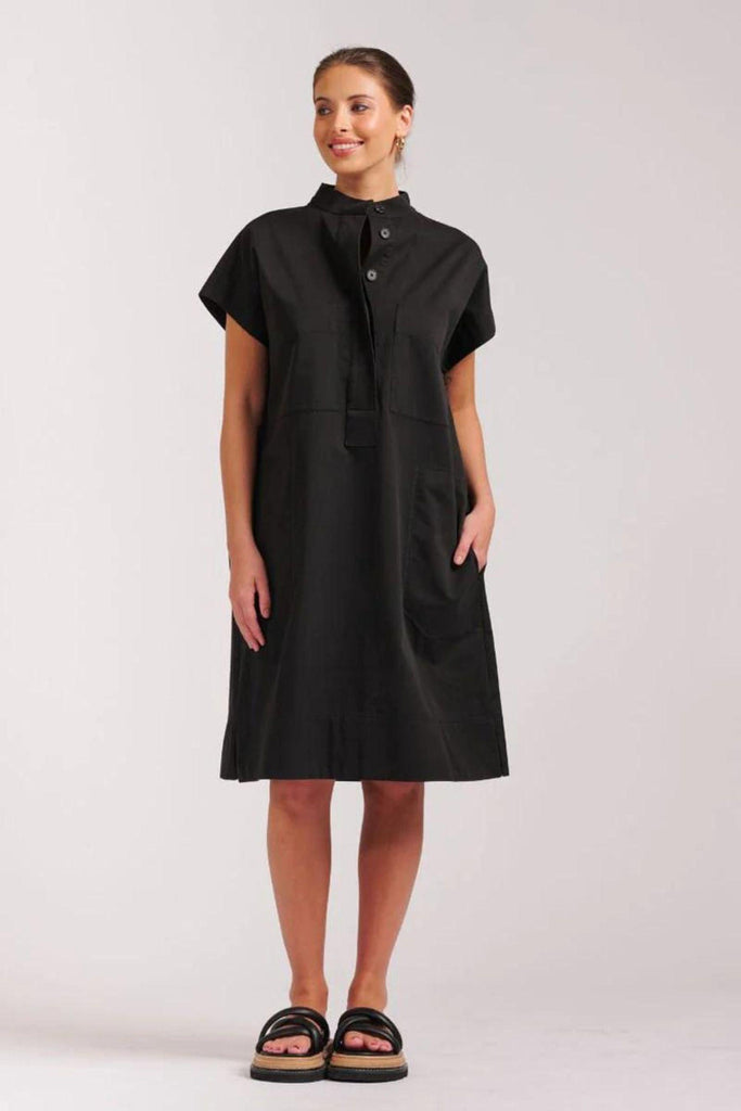 Fonda Cargo Dress | Black by Shirty in stock at Rose St Trading Co