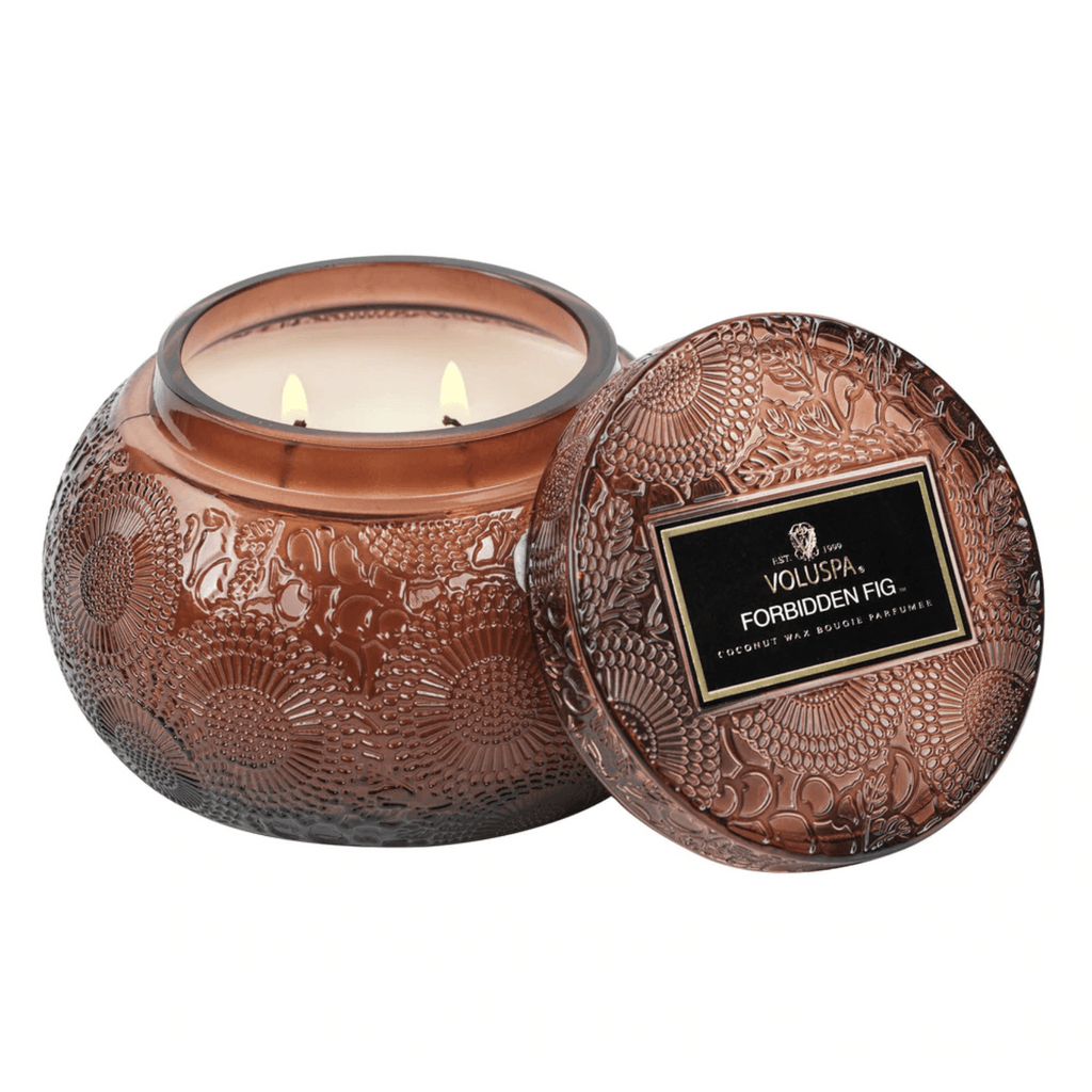 Voluspa  Forbidden Fig Chawan Candle available at Rose St Trading Co