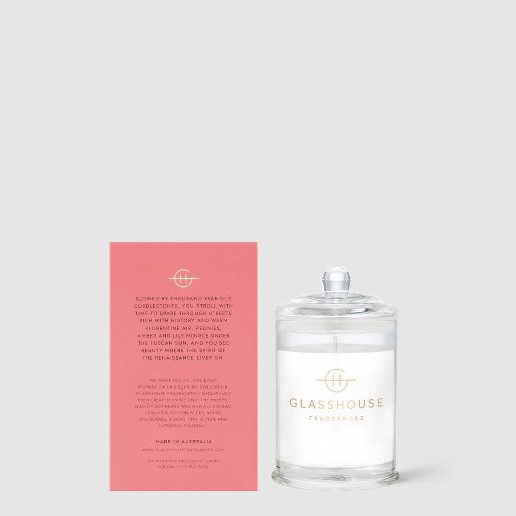 Glasshouse Fragrance  Forever Florence 60g Candle available at Rose St Trading Co