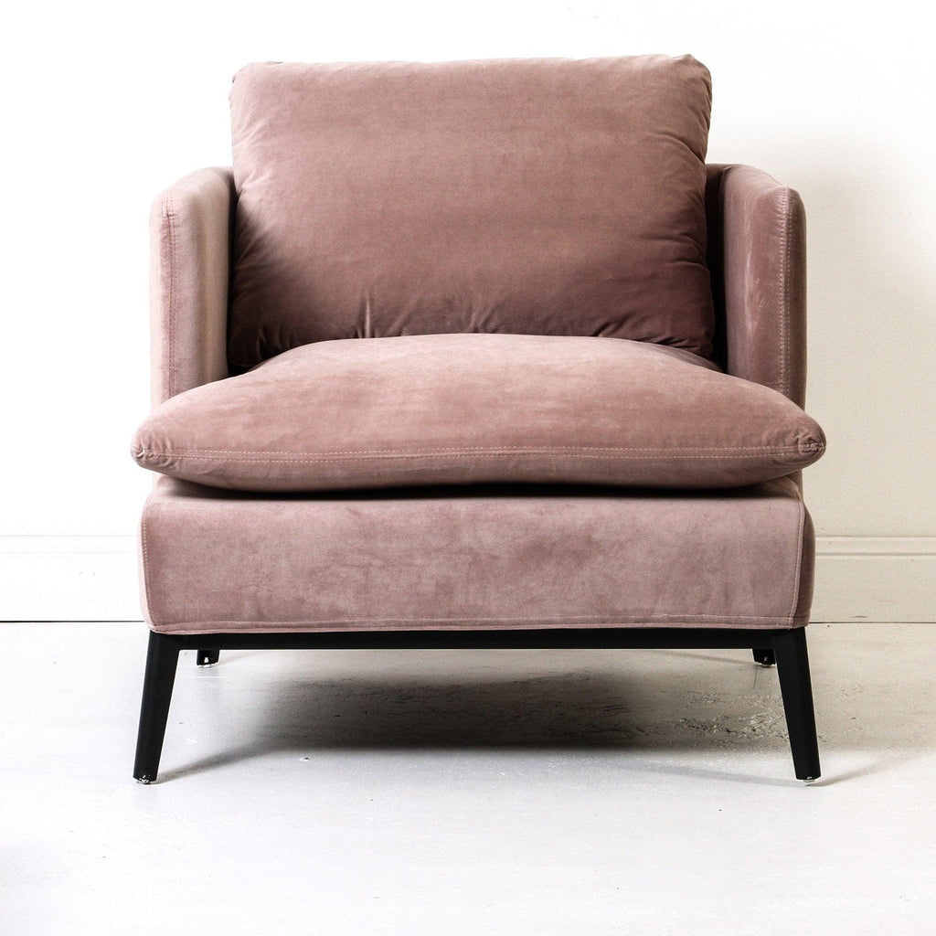 RSTC  Frank Classic Velvet Chair | Blush available at Rose St Trading Co