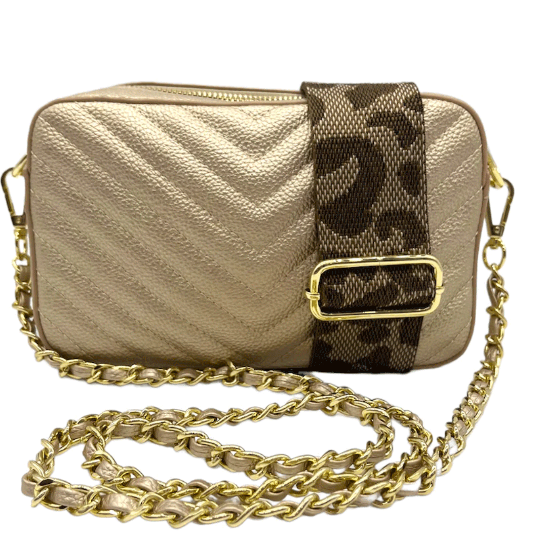 RSTC  Frankie Speed Cross Body Bag | Gold available at Rose St Trading Co