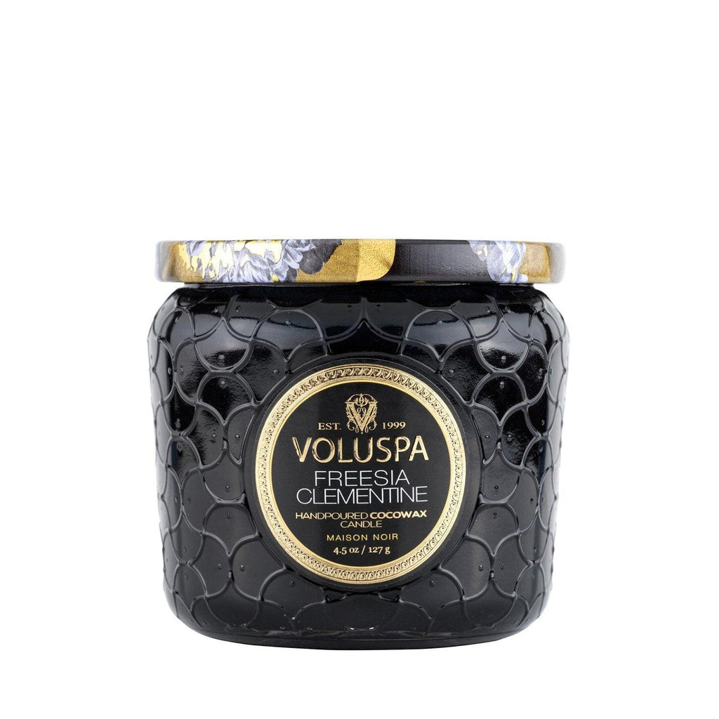 Voluspa  Freesia Clementine Petite Jar Candle available at Rose St Trading Co