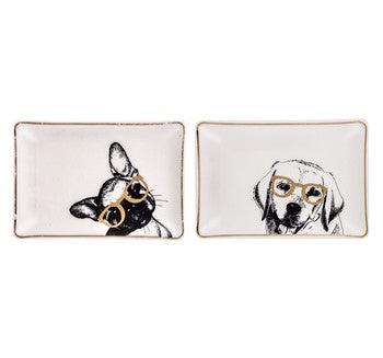 RSTC  Frenchie Lab Trinket Plates available at Rose St Trading Co