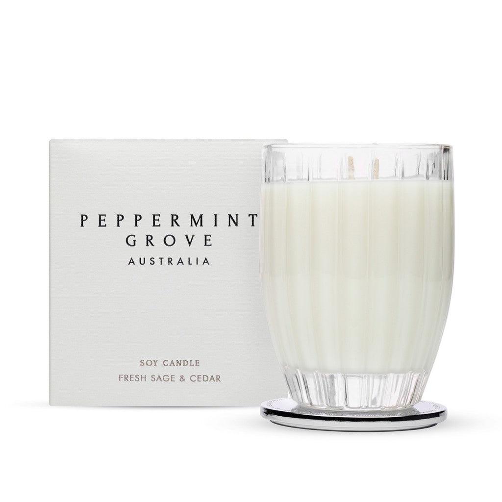 Peppermint Grove  Fresh Sage + Cedar | Standard Candle available at Rose St Trading Co