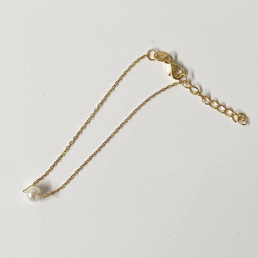 RSTC  Freshwater Pearl and Gold Bracelet | Single Pearl available at Rose St Trading Co