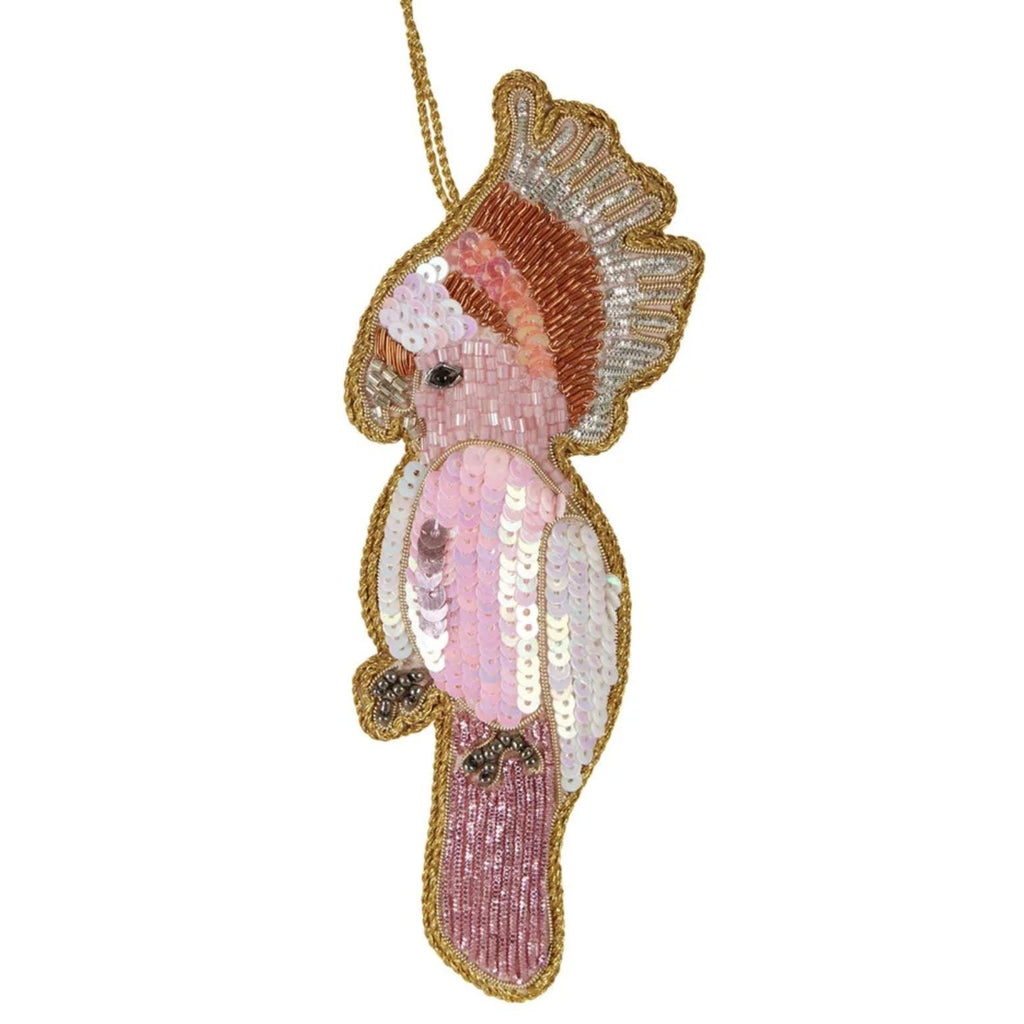 RSTC  Galah Sequin Hanging Decoration available at Rose St Trading Co