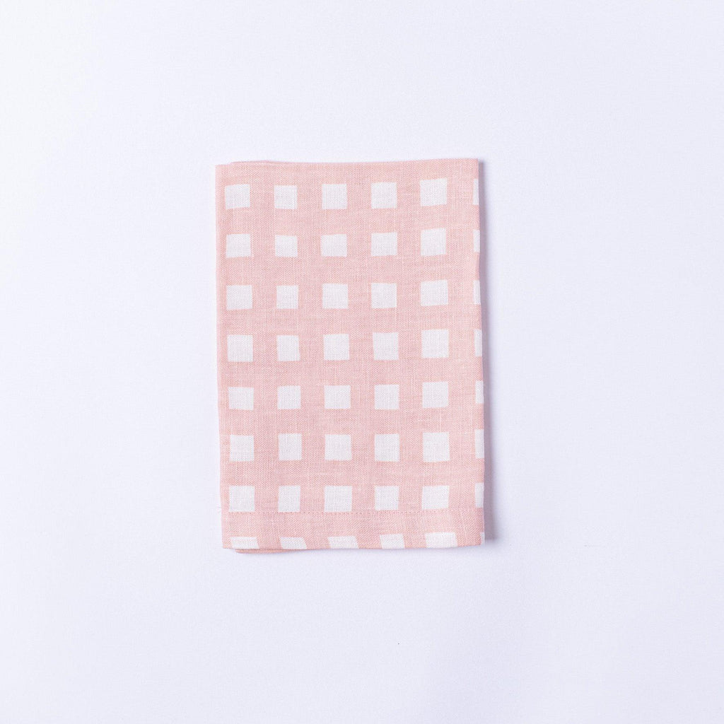 Bright Threads  Gingham Napkins | Tulle Pink available at Rose St Trading Co