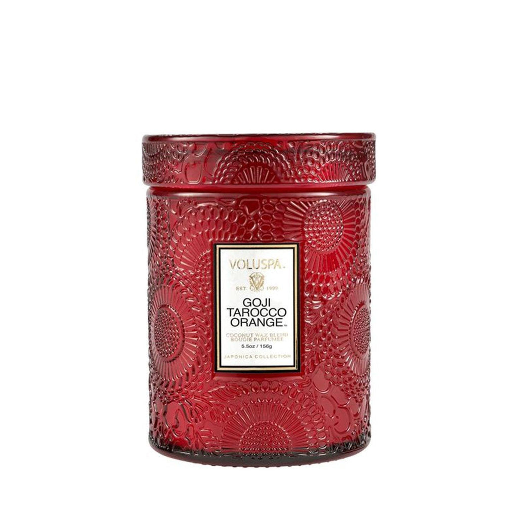 Voluspa  Goji Tarocco Orange 50hr Glass Candle available at Rose St Trading Co
