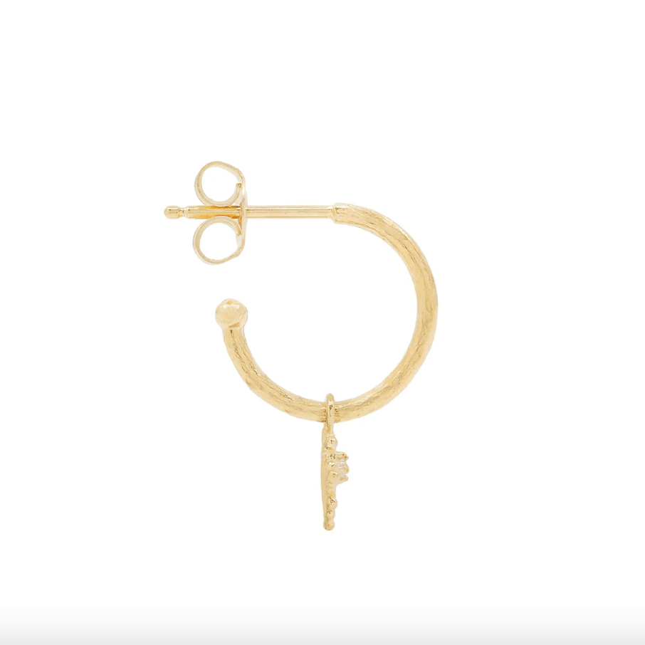 By Charlotte  Gold Be Present Hoops available at Rose St Trading Co