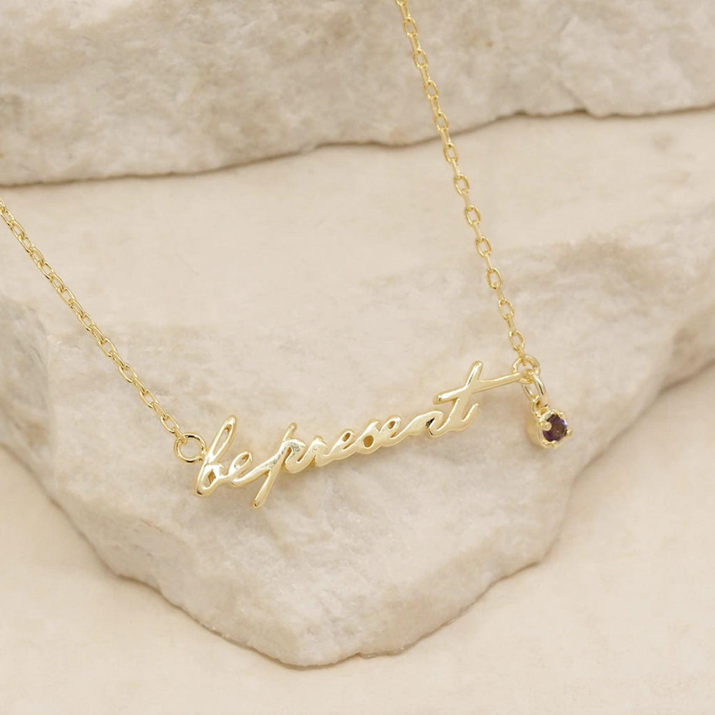 By Charlotte  Gold Be Present Necklace available at Rose St Trading Co
