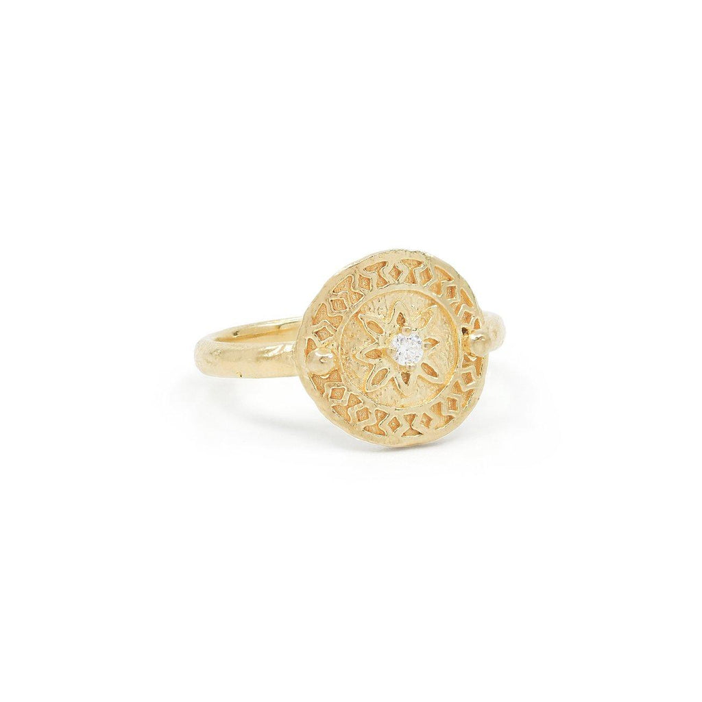 By Charlotte  Gold Be Present Ring available at Rose St Trading Co