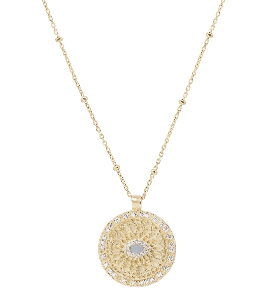 By Charlotte  Gold Blessed Eye Necklace available at Rose St Trading Co