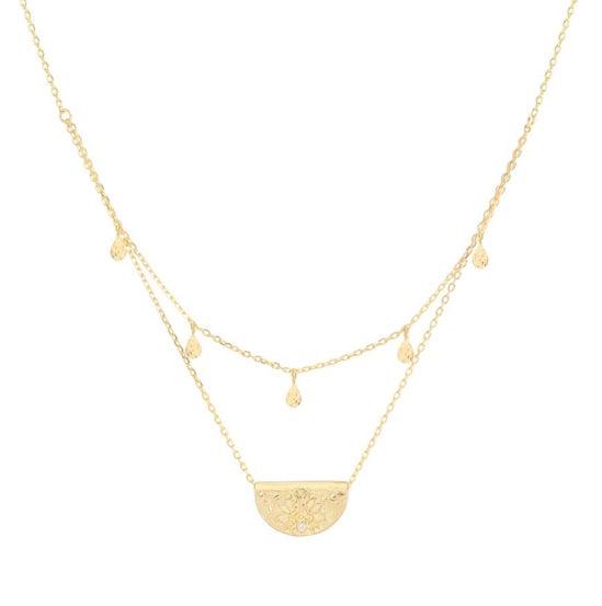 By Charlotte  Gold Blessed Lotus Necklace available at Rose St Trading Co