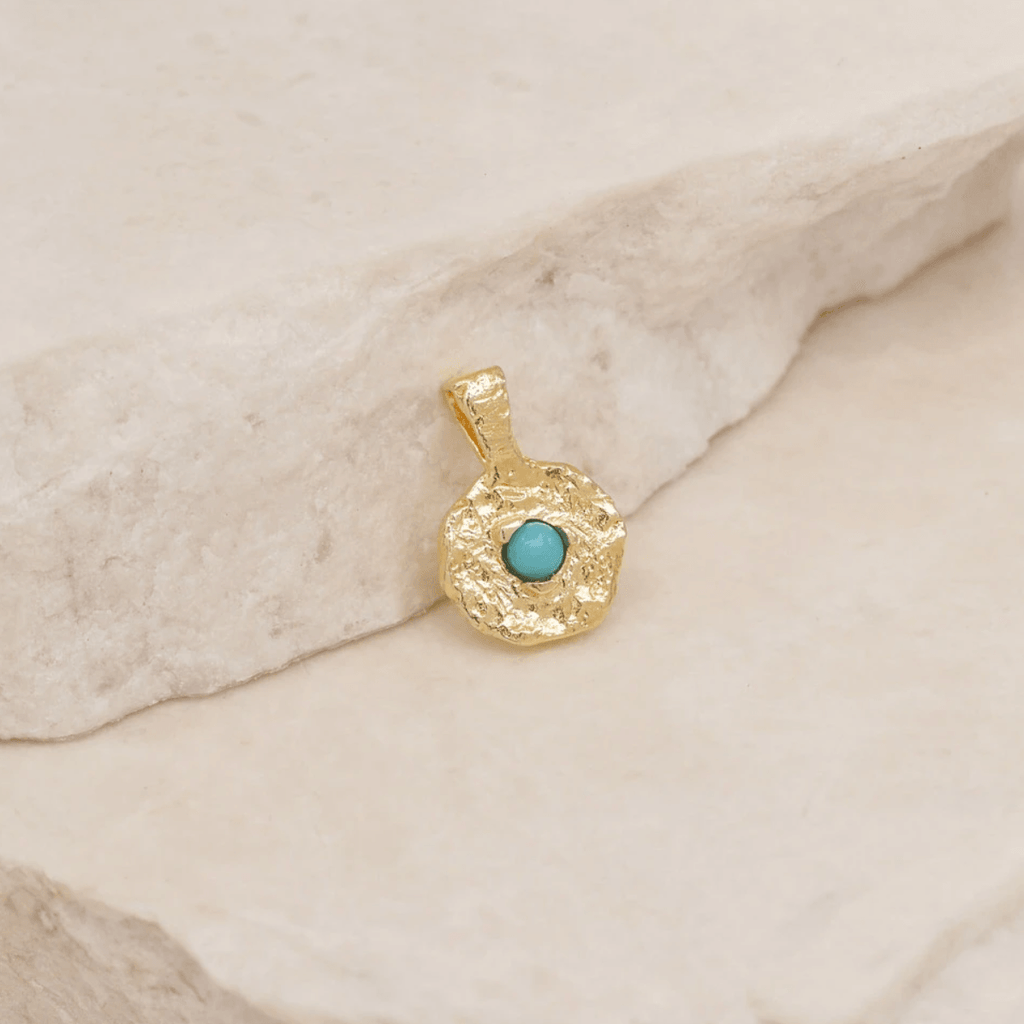 By Charlotte  Gold December Birthstone Pendant available at Rose St Trading Co