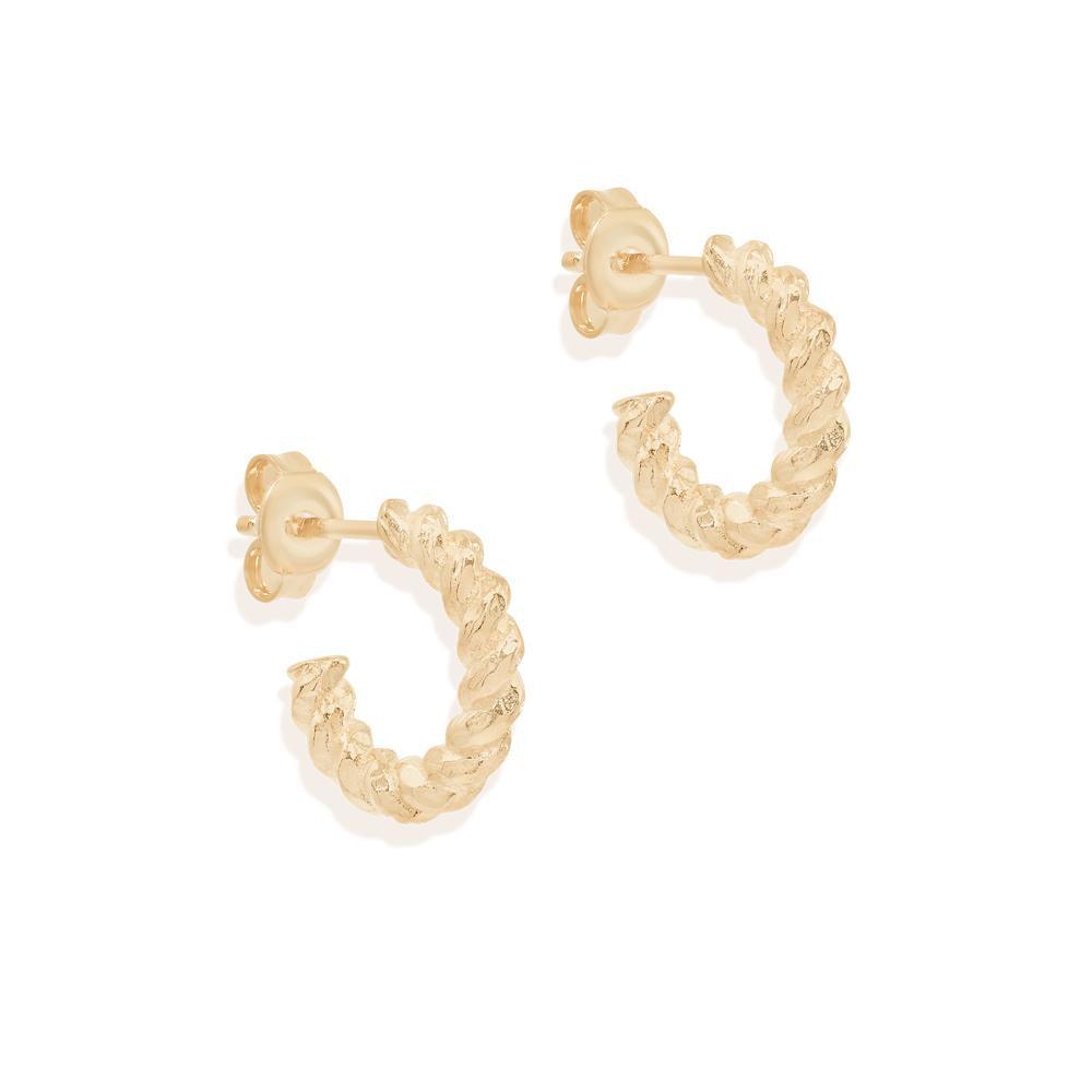 By Charlotte  Gold Divine Fate Small Hoops available at Rose St Trading Co