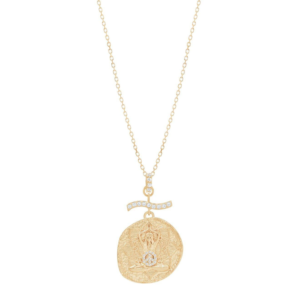 By Charlotte  Gold Divine Goddess Necklace available at Rose St Trading Co