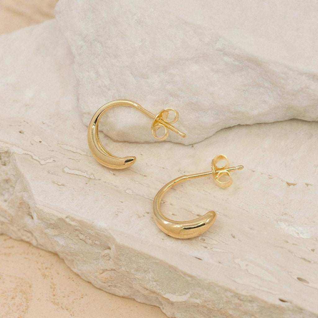 By Charlotte  Gold Embrace The Light Small Hoops available at Rose St Trading Co
