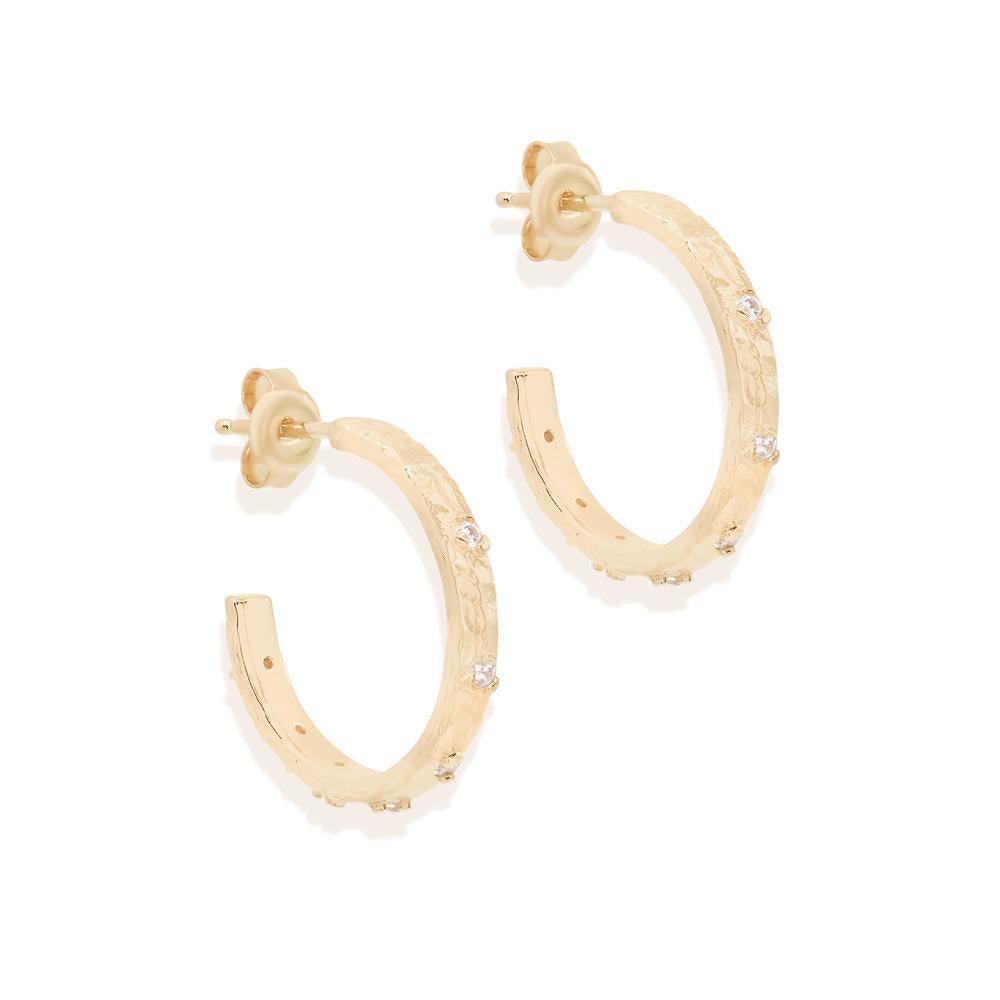 By Charlotte  Gold Enlightened Hoops available at Rose St Trading Co