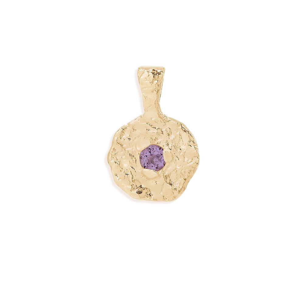 By Charlotte  Gold February Birthstone Pendant available at Rose St Trading Co