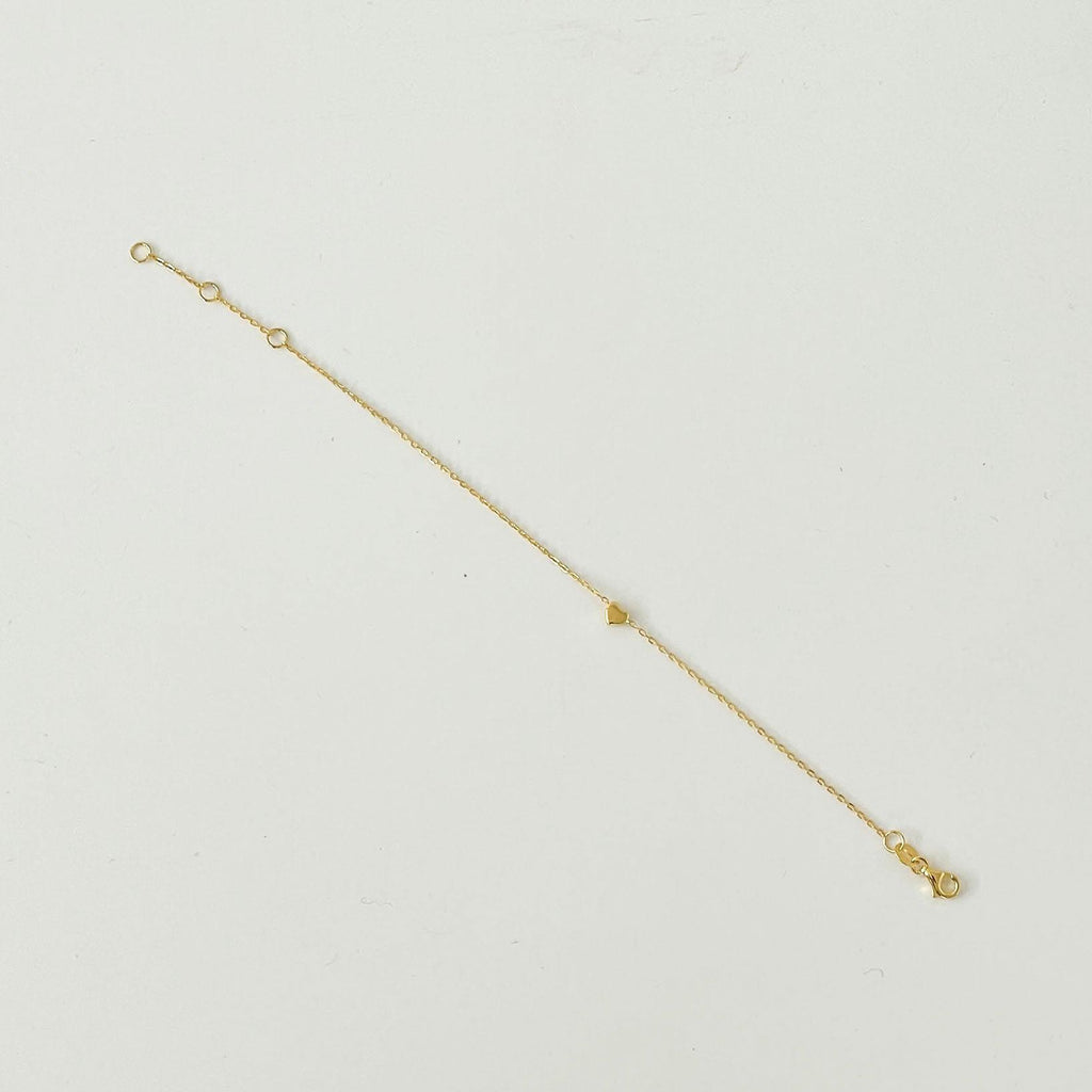 RSTC  Gold filled Bracelet with small gold heart available at Rose St Trading Co