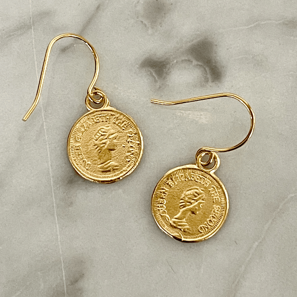 RSTC  Gold Filled Coin Earrings available at Rose St Trading Co