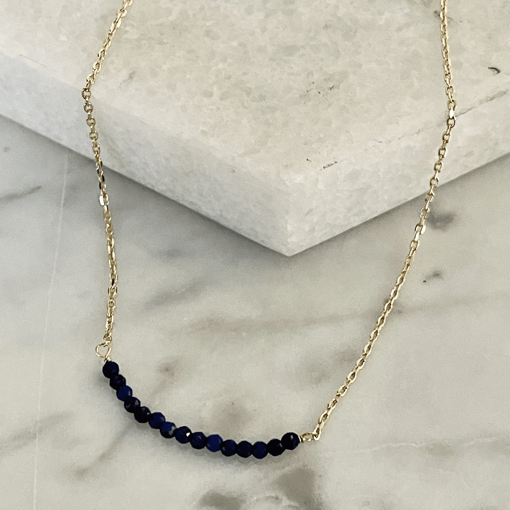 RSTC  Gold Filled Necklace with Lapis available at Rose St Trading Co