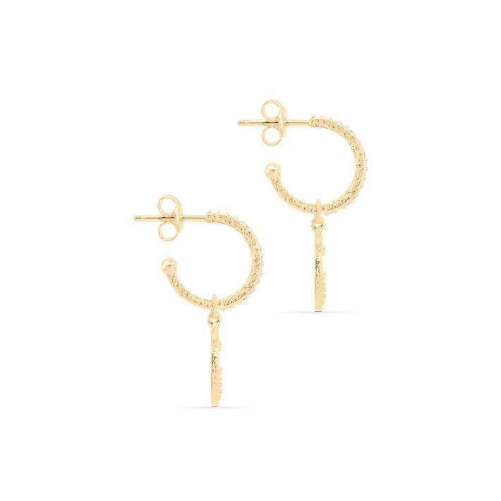 By Charlotte  Gold Goddess of Air Hoops available at Rose St Trading Co