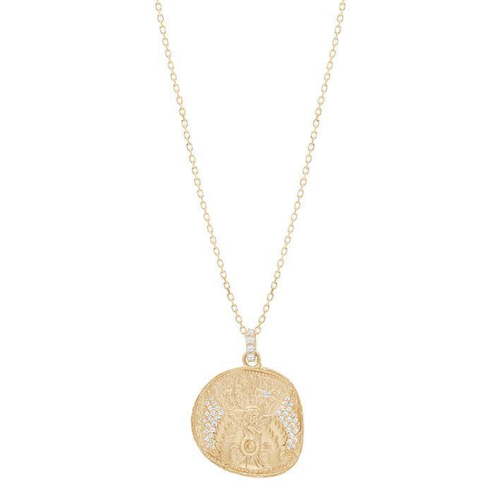 By Charlotte  Gold Goddess of Air Necklace available at Rose St Trading Co
